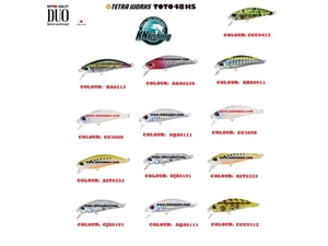 DUO TETRA WORKS TOTO 48HS HEAVY SINKING HARD FISHING LURES 48mm 4.3gr
