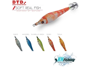 DTD REAL FISH SOFT SILICON SQUID FISHING LURE 2.5